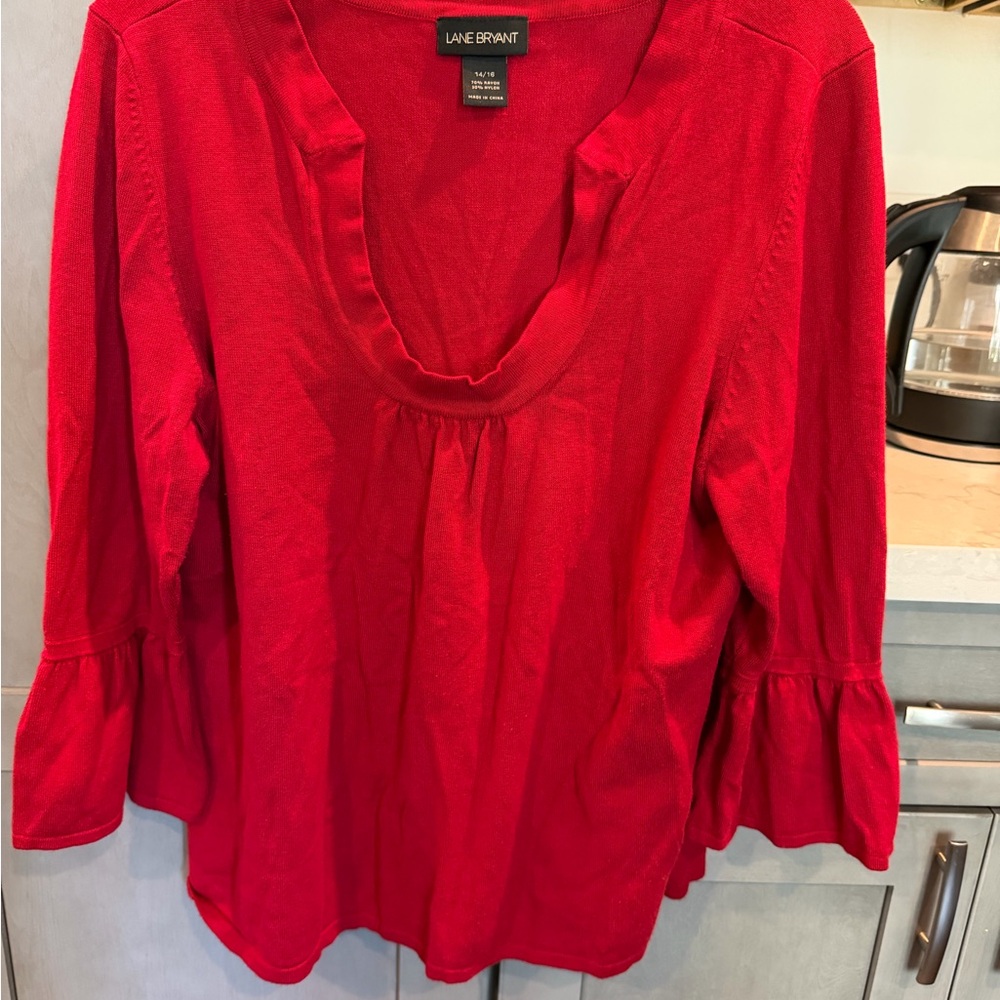 Lane Bryant Vibrant Red Sweater